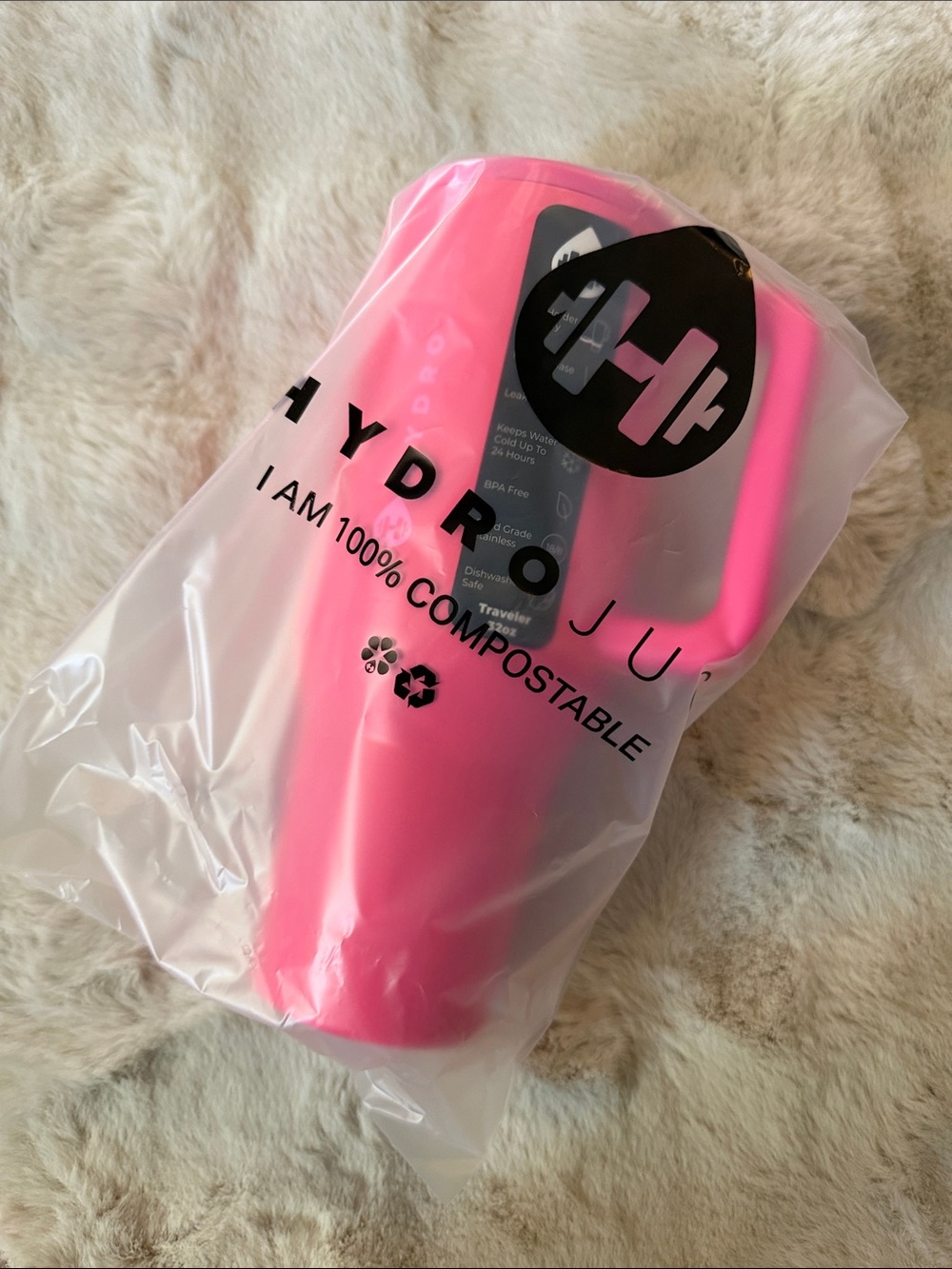 Hydrojug Flare Water bottle 32 oz Travel-size | Pink - Picture 8 of 9